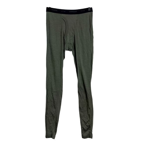 Icebreaker Merino Wool Mens Bodyfit Basics 200 Base Layer Pants Green - L - Picture 1 of 7